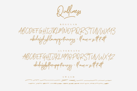Qulliness Font PNG with transparent background - Preview 3