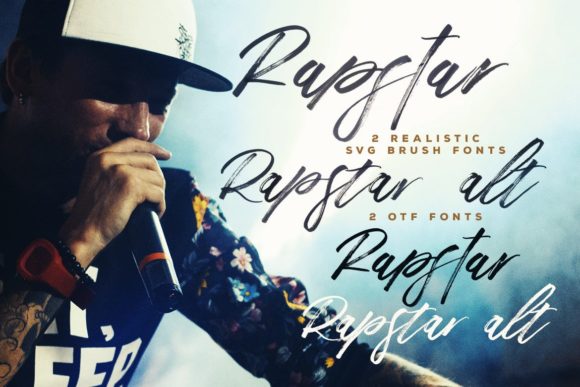 Rapstar Font PNG with transparent background - Preview 1