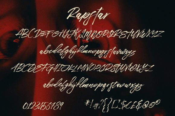 Rapstar Font PNG with transparent background - Preview 6