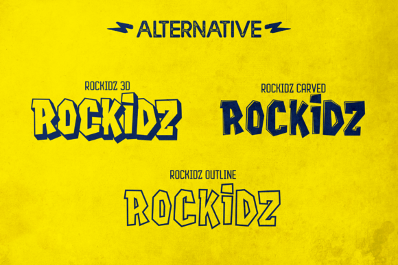 Rockidz Font PNG with transparent background - Preview 3