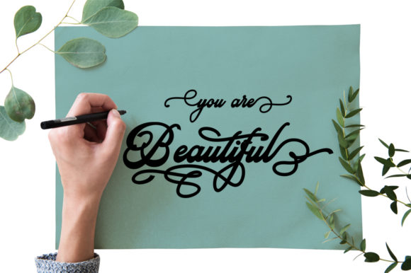 Rosalina Font PNG with transparent background - Preview 4