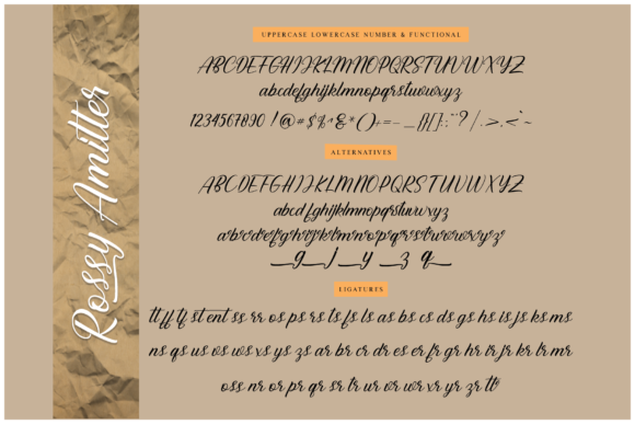 Rossy Amitter Font font preview - 3