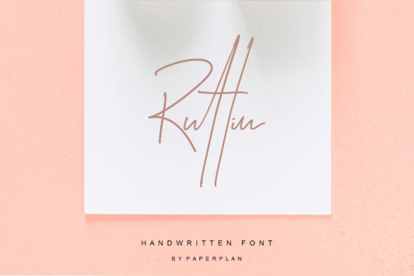 Ruttin Font PNG with transparent background - Preview 3