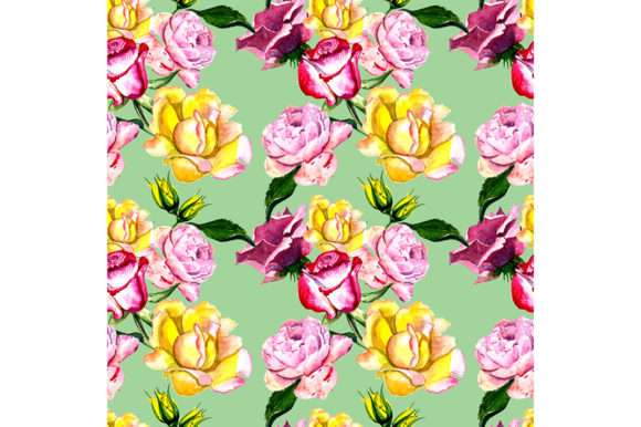 Seamless Pattern Roses Graphic Patterns By kakva