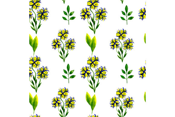 Seamless Pattern with Abstract Flowers. Graphic Patterns By kakva