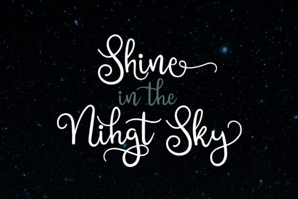 Shining Glory Font PNG with transparent background - Preview 2