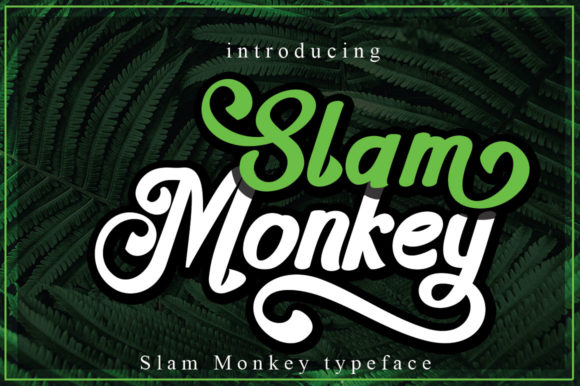 Slam Monkey Font PNG with transparent background - Preview 5
