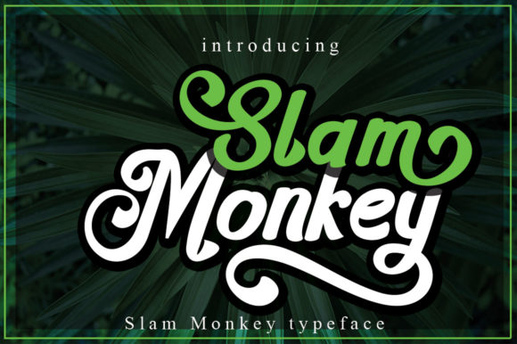 Slam Monkey Font PNG with transparent background - Preview 6