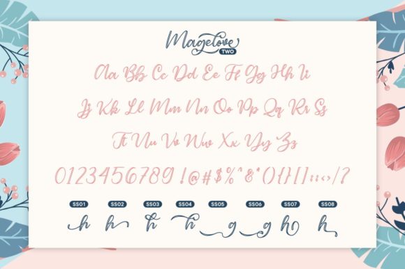 Magelove Font PNG with transparent background - Preview 1