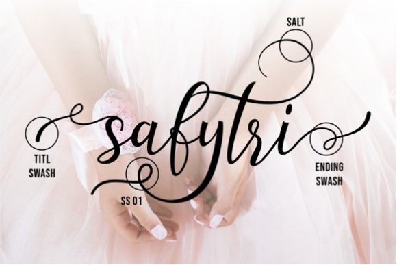 Safytri Font PNG with transparent background - Preview 1