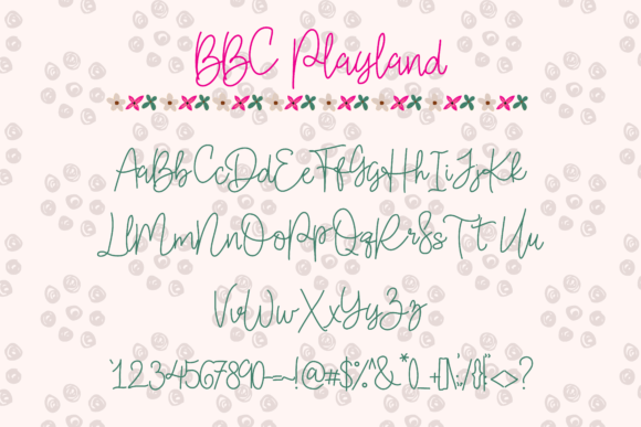 BBC Playland Font PNG with transparent background - Preview 1
