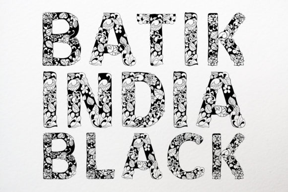 Batik India Black Font - Preview 1
