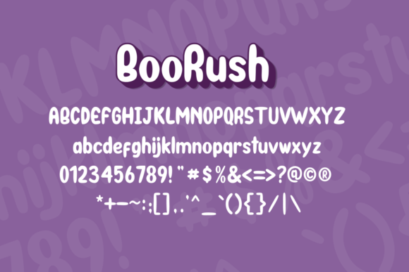 BooRush Font - Preview 3