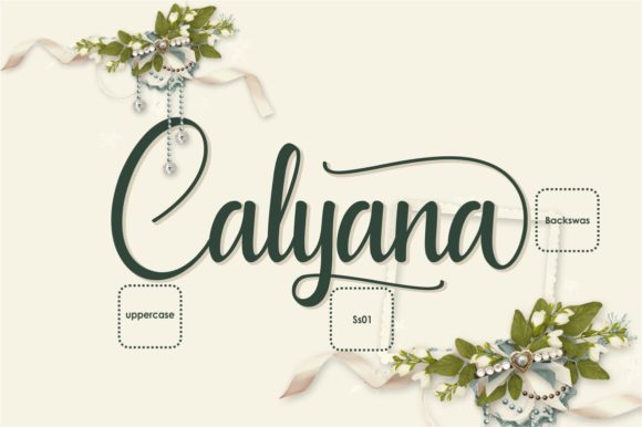 Calyana Font PNG with transparent background - Preview 1