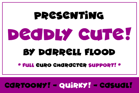 Deadly Cute Font - Preview 1