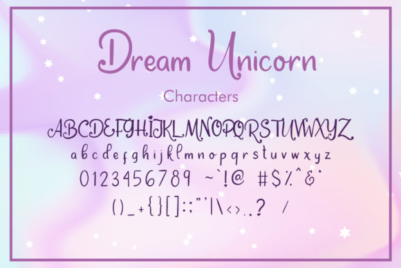 Dream Unicorn Font - Preview 5