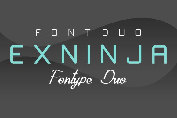 Exninja Font PNG with transparent background - Preview 1