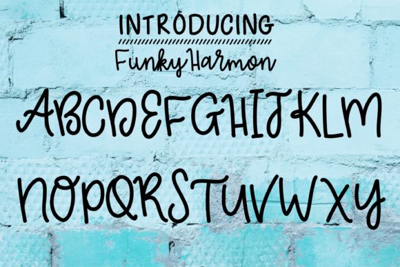 Funky Harmon Font PNG with transparent background - Preview 1