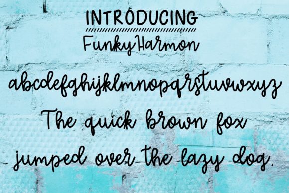 Funky Harmon Font PNG with transparent background - Preview 2