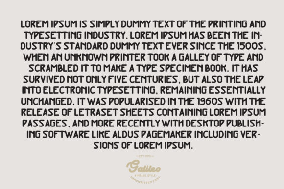 Galileo Font - Preview 3