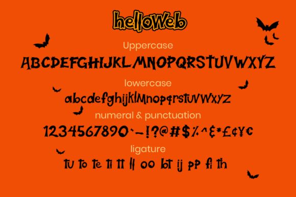 Halloweb Font PNG with transparent background - Preview 6