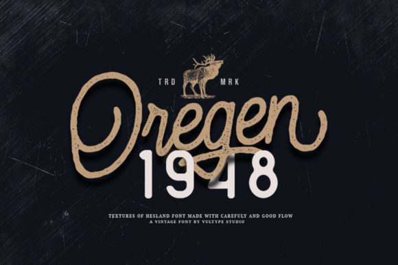 Hesland Font PNG with transparent background - Preview 1