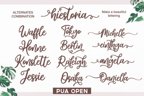 Hiestoria Font PNG with transparent background - Preview 2