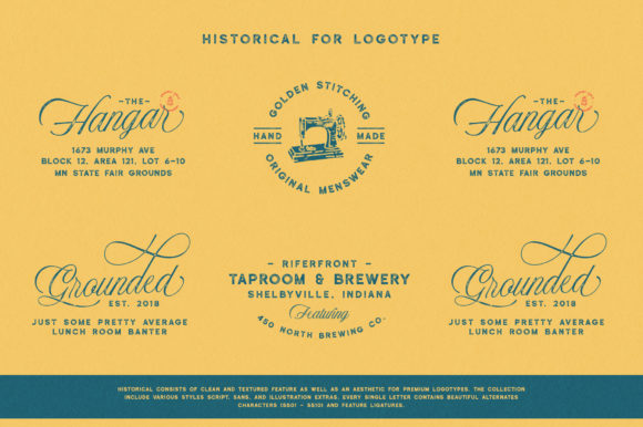 Historical Duo Font PNG with transparent background - Preview 2
