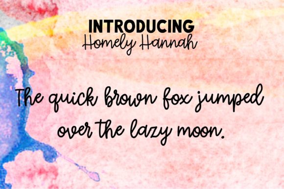 Homely Hannah Font - Preview 2