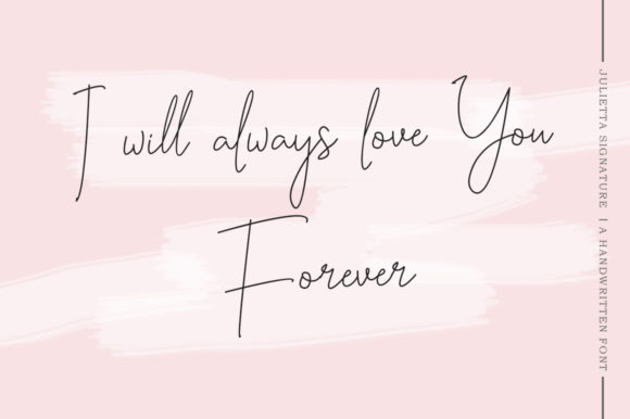 Julietta Signature Font PNG with transparent background - Preview 5