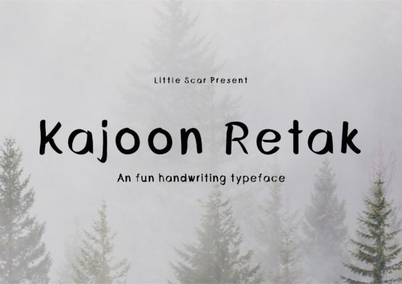 Kajoon Retak Font PNG with transparent background - Preview 4