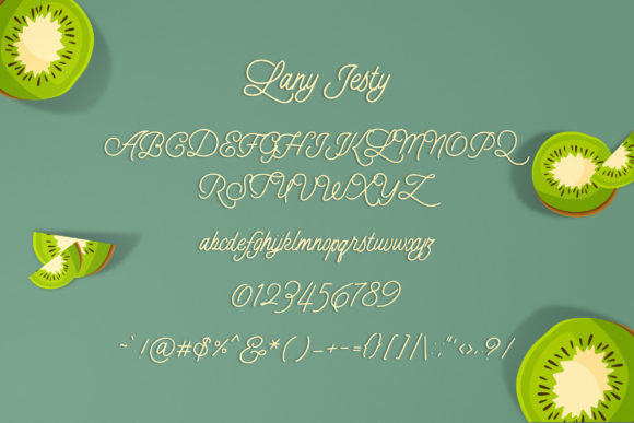 Lany Jesty Script Font PNG with transparent background - Preview 5