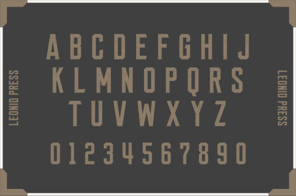 Leonid Font PNG with transparent background - Preview 3