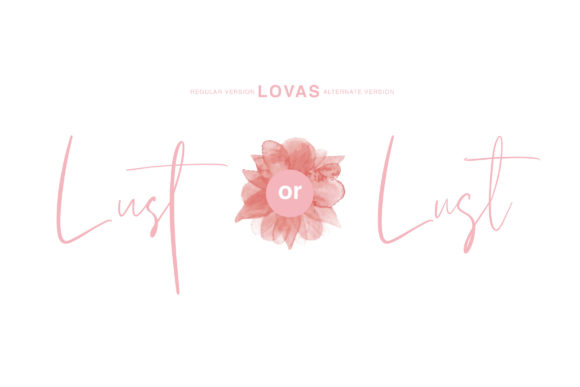 Lovas Script Font PNG with transparent background - Preview 3