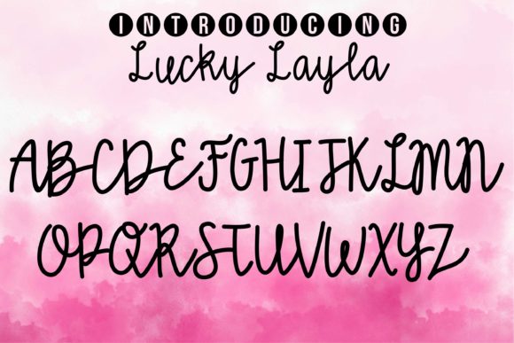 Lucky Layla Font PNG with transparent background - Preview 1