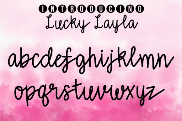 Lucky Layla Font PNG with transparent background - Preview 2