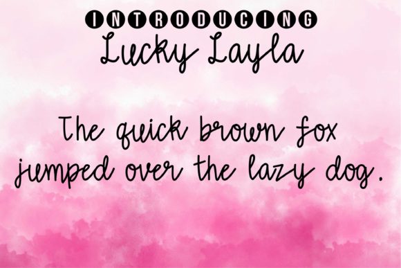 Lucky Layla Font PNG with transparent background - Preview 3