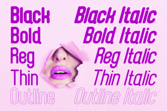 Magenta Family Font PNG with transparent background - Preview 2