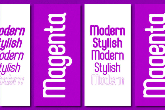 Magenta Family Font PNG with transparent background - Preview 3