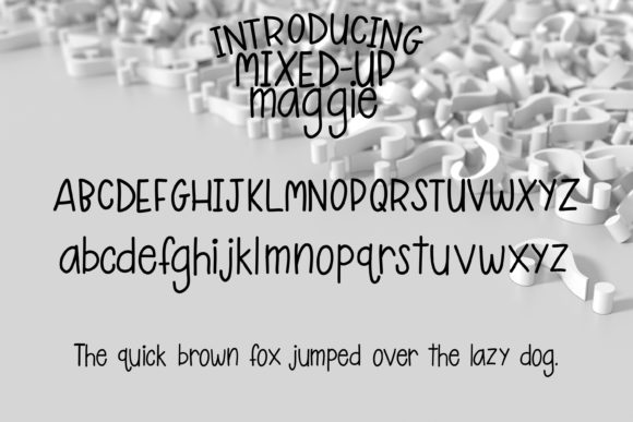 Mixed-Up Maggie Font PNG with transparent background - Preview 1