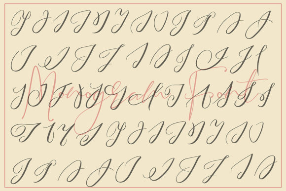 Monogram I - Monofont Caps I Font PNG with transparent background - Preview 3