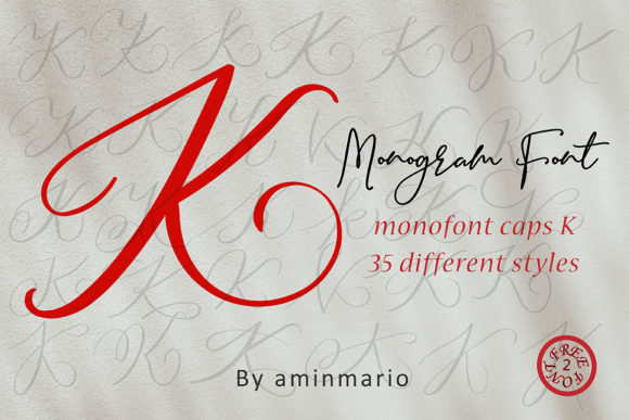 Monogram K | Monofont Caps K Font PNG with transparent background - Preview 4