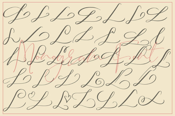 Monogram L | Monofont Caps L Font PNG with transparent background - Preview 3