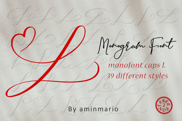 Monogram L | Monofont Caps L Font PNG with transparent background - Preview 4