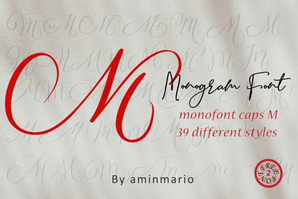 Monogram M | Monofont Caps M Font PNG with transparent background - Preview 3