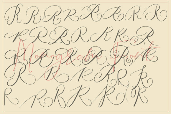 Monogram R | Monofont Caps R Font PNG with transparent background - Preview 3