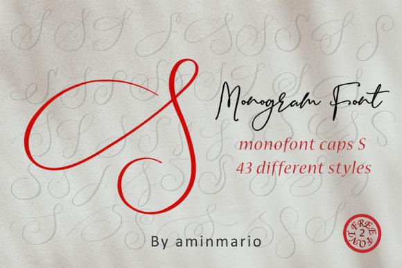 Monogram S | Monofont Caps S Font PNG with transparent background - Preview 4