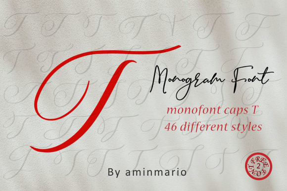 Monogram T | Monofont Caps T Font PNG with transparent background - Preview 4