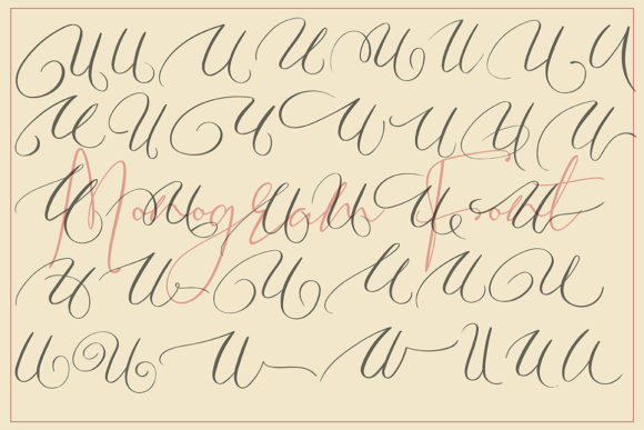 Monogram U | Monofont Caps U Font PNG with transparent background - Preview 3