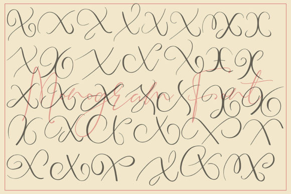 Monogram X | Monofont Caps X Font PNG with transparent background - Preview 3